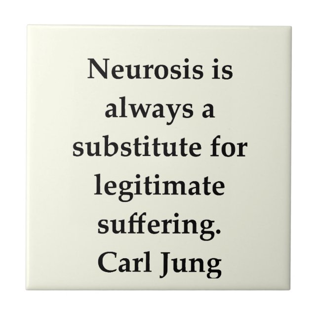 carl jung quote ceramic tile (Front)