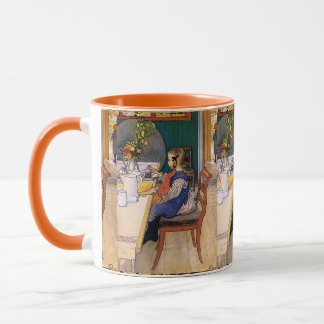 Carl Larsson A Late Riser's Miserable Breakfast Mug (Left)
