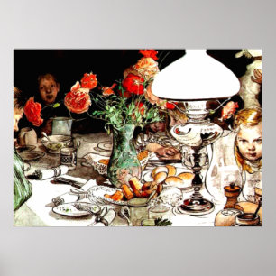 Carl Larsson - Around the Lamp Poster