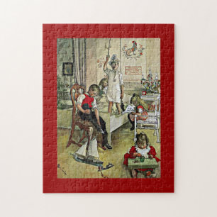 Carl Larsson art: Christmas Morning Jigsaw Puzzle