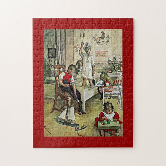 Carl Larsson art: Christmas Morning Jigsaw Puzzle (Vertical)