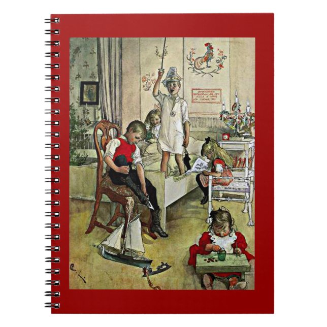 Carl Larsson art: Christmas Morning Notebook (Front)