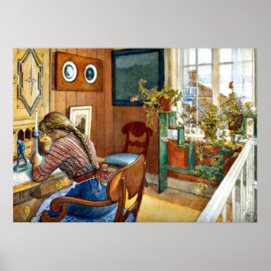 Carl Larsson art - correspondence Poster