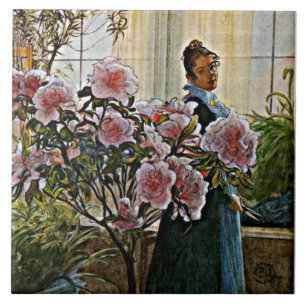 Carl Larsson - Azalea, Ceramic Tile