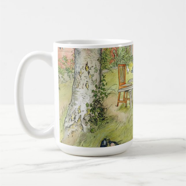 Carl Larsson Breakfast Under The Big Birch Coffee Mug (Left)