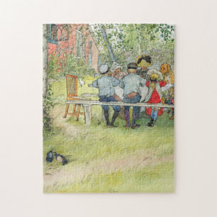 Carl Larsson Breakfast Under The Big Birch Jigsaw Puzzle