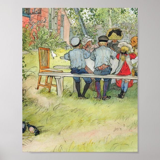 Carl Larsson Breakfast Under The Big Birch Poster (Front)