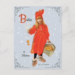 Carl Larsson Brita as Iduna CC0909 Christmas Postcard