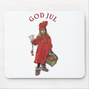 Carl Larsson Brita as Iduna Says God Jul Mouse Pad