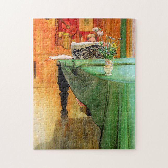 Carl Larsson - Brita At The Piano Jigsaw Puzzle (Vertical)
