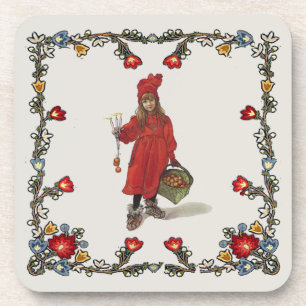 Carl Larsson Brita Little Swedish Girl Scandinavia Coaster