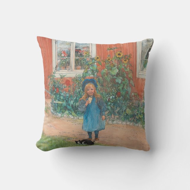 Carl Larsson - Brita With A Cat Cushion (Front)