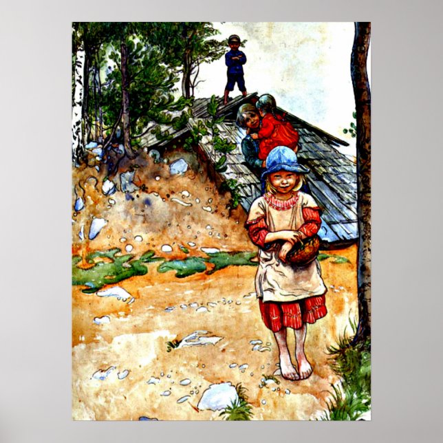 Carl Larsson. By the Cellar, Poster (Front)