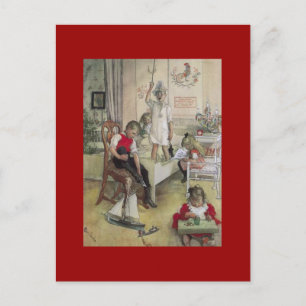 Carl Larsson Christmas Morning 1894 Holiday Postcard