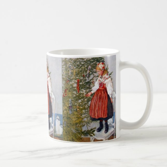 Carl Larsson Christmas Tree Swedish Art Holiday Coffee Mug (Right)