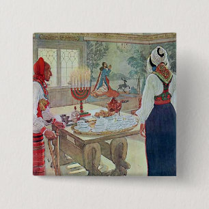 Carl Larsson En Bergman Stuga 15 Cm Square Badge