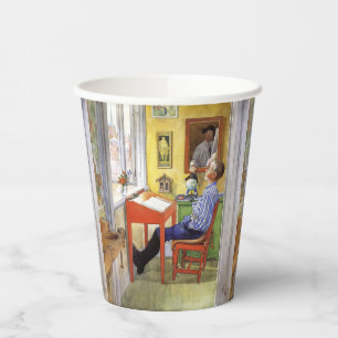 Carl Larsson Esbjorn at Red Desk Vintage Art Paper Cups