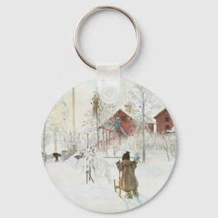 Carl Larsson - Front Yard and the Wash House Key Ring