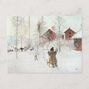 Carl Larsson  Front Yard and the Wash House Postcard