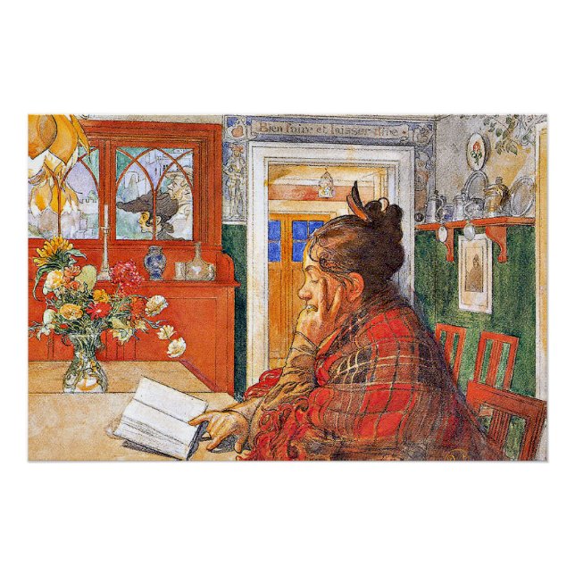 Carl Larsson - Karin Reading Poster (Front)