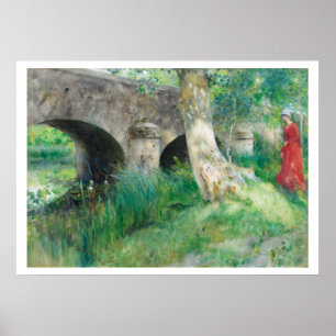 Carl Larsson Mediaeval Bridge at Gretz Print