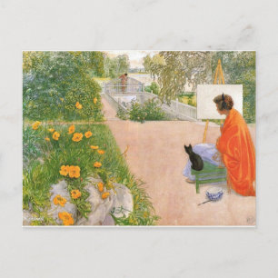 Carl Larsson painting, Bridge Postcard