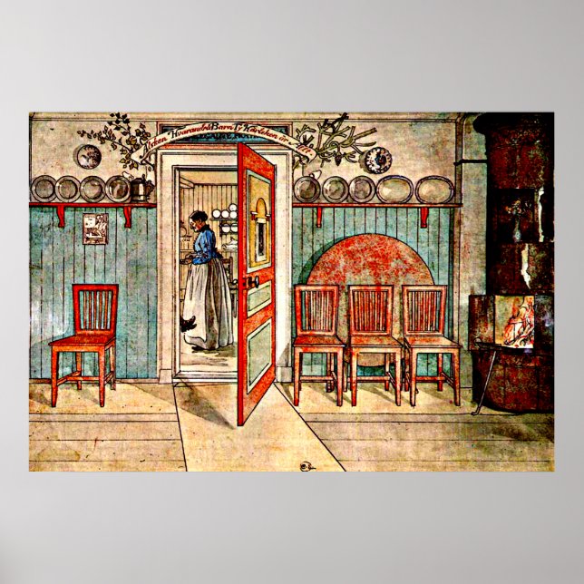 Carl Larsson painting: Old Anna Poster (Front)