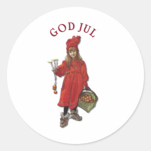 Carl Larsson Paints Daughter Brita as Iduna Classic Round Sticker