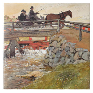 Carl Larsson - The Bridge Ceramic Tile