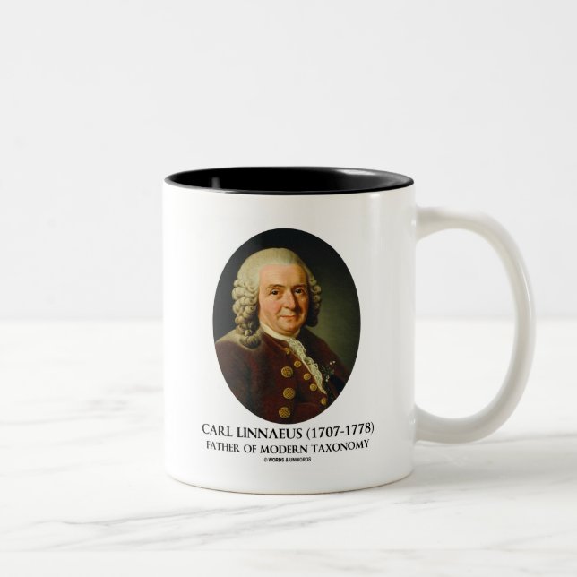 Carl Linnaeus Father Of Modern Taxonomy Two-Tone Coffee Mug (Right)