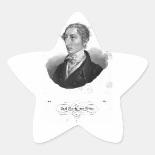 Carl Maria Friedrich Ernst von Weber 1836 Star Sticker