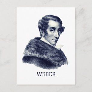 Carl Maria von Weber, blue Postcard