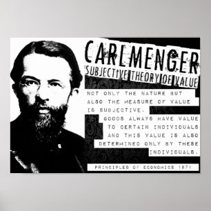 Carl Menger Austrian School Libertarian Free Marke Poster