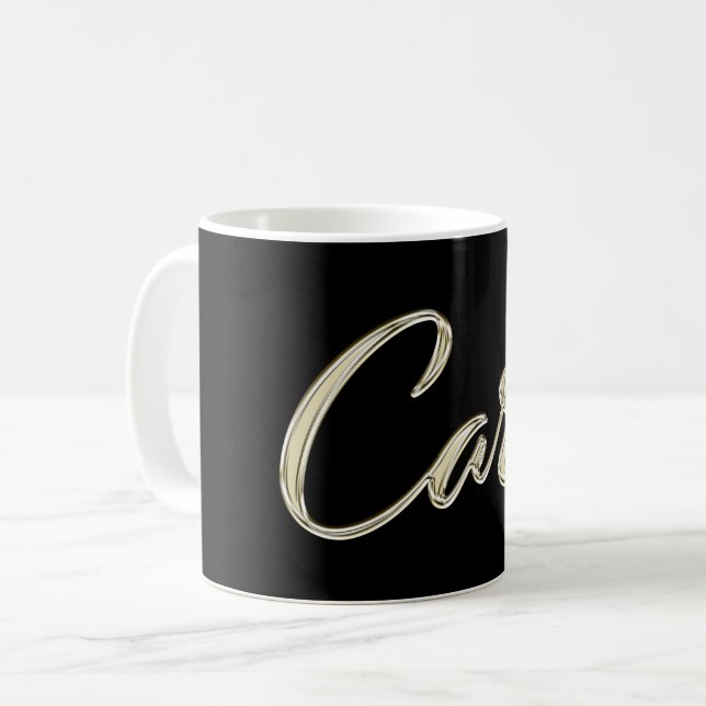 Carl name whitegold Tasse Teetasse Kaffeetasse Coffee Mug (Front Left)