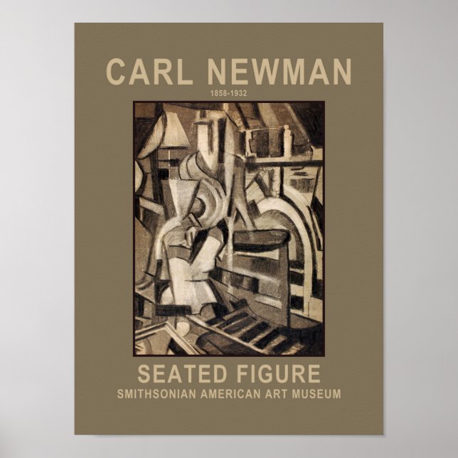Carl Newman Seated Figure Poster (Front)