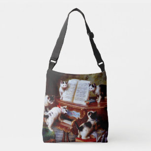 Carl Reichert Kittens Playing Piano Crossbody Bag