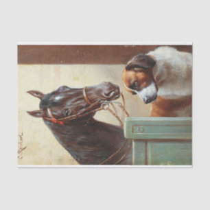 Carl Richert Horse And Dog Tissue Paper