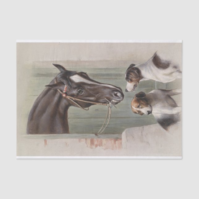 Carl Richert | Horse And Dogs Tissue Paper (Front)