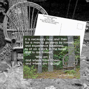 Carl Sandburg Quote Who Am I Photographic Postcard