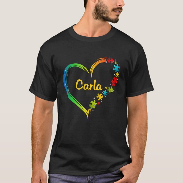 Carla autism awareness heart puzzle idea 2020 T-Shirt (Front)
