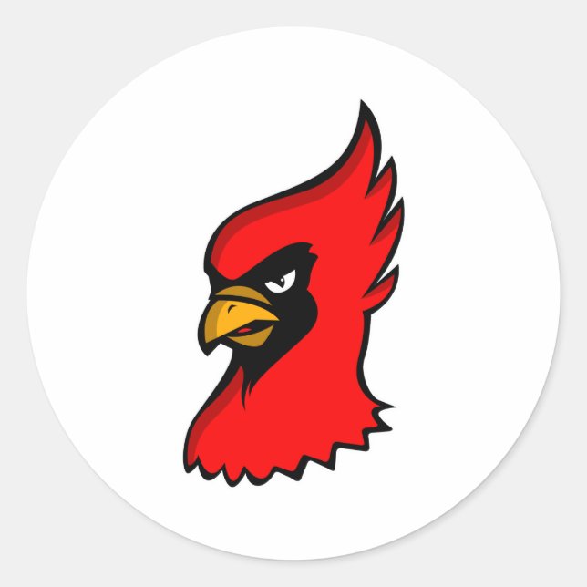 Carla Cardinal Classic Round Sticker (Front)