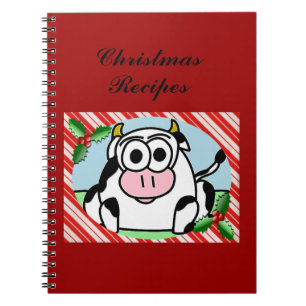 Carla Cow Christmas Notebook/Recipe Book