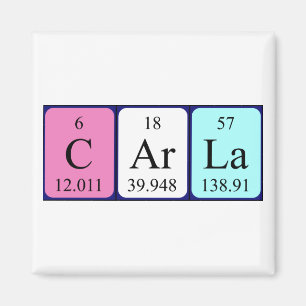 Carla periodic table name magnet
