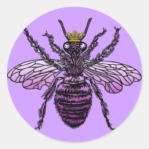 Carleigh's Queen Bee apparel and gifts Classic Round Sticker