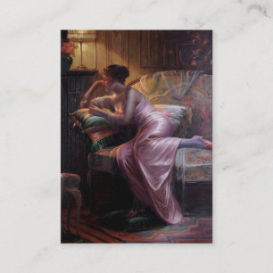 Carlier: Elegant Lady with Mirror Business Card