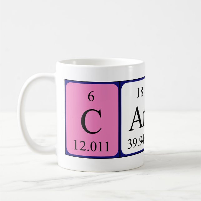 Carlino periodic table name mug (Left)