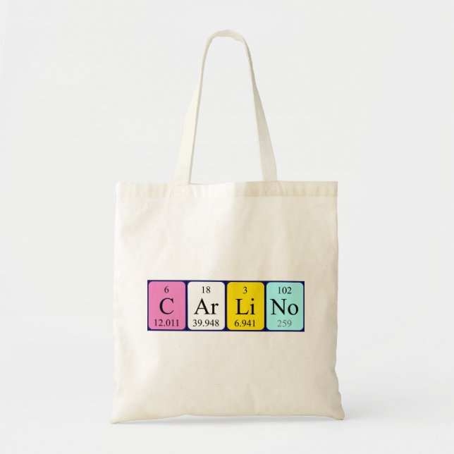Carlino periodic table name tote bag (Front)