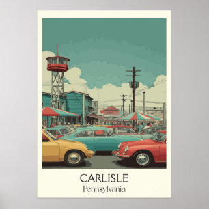 Carlisle Pennsylvania Vintage Classic Car Street Poster