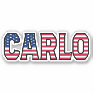 Carlo Name Vorname USA Sticker Stickerset