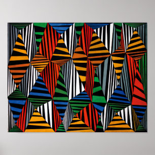 Carlos Cruz Diez - Construccion en Cadena Caracas Poster